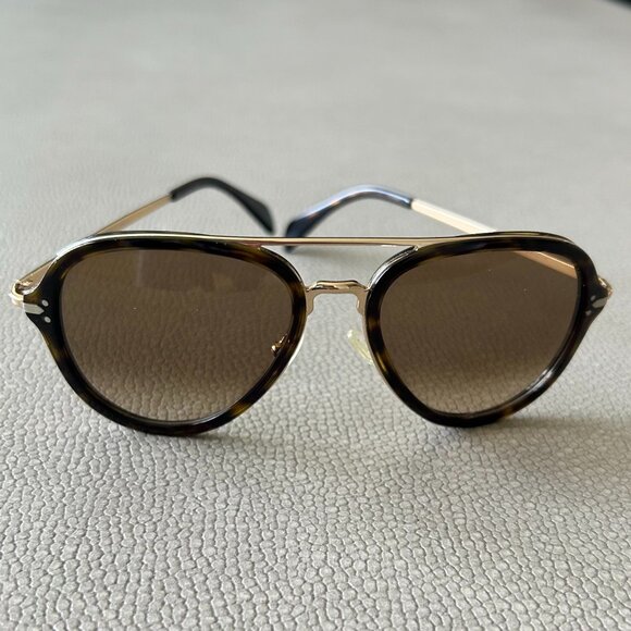 Celine Tortoise Shell Acetate Aviator Sunglasses - 41374/S - Picture 3 of 6